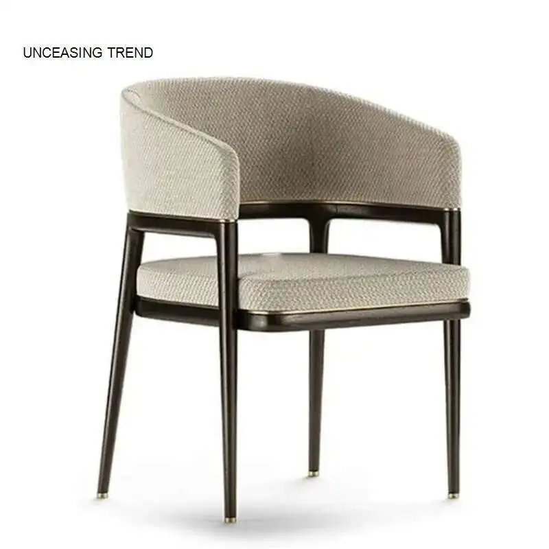 Итальянские легкие роскошные тканевые обеденные стулья, современная мебель для столовой, домашнее кресло со спинкой для кухни, скандинавский отель, деревянный стул