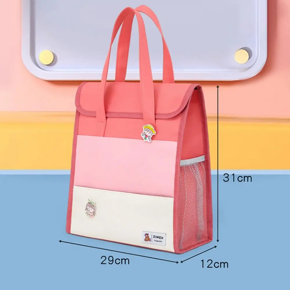 Canvas Tote School Bag Stationery Bag Wear-resistant Students Tutorial Bag Large Capacity School Supplies After-school Handbag