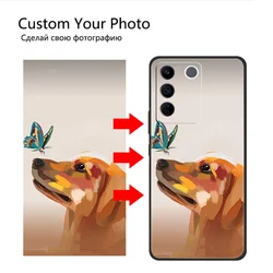 Customized DIY Photo Text Phone Cases For Vivo V40 SE V27E Y100 Y200E T3 5G V29 Pro Silicone Cover Custom Picture Name Design