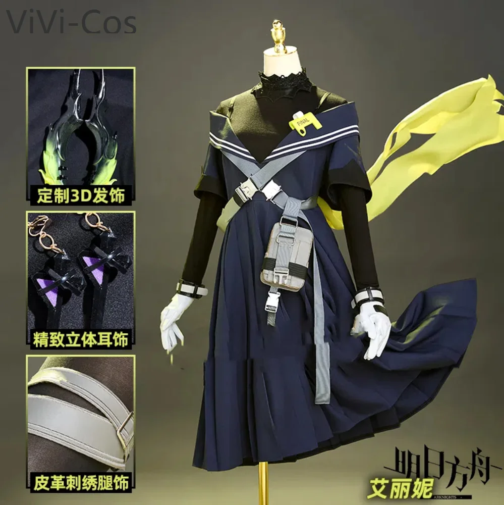 ViVi-Cos Arknights Irene Women Dress Cosplay Costume Cos Game Anime Party Uniform Hallowen Play Role Clothes Clothing