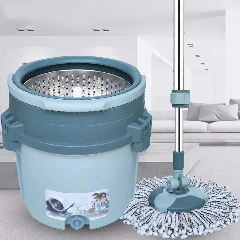 Design Mop Bucket Wholesale Fold Nucket Replacement Spinning Microfiber Mop Metal Basket Limpieza Hogar Floor Cleaner ZZ50TB