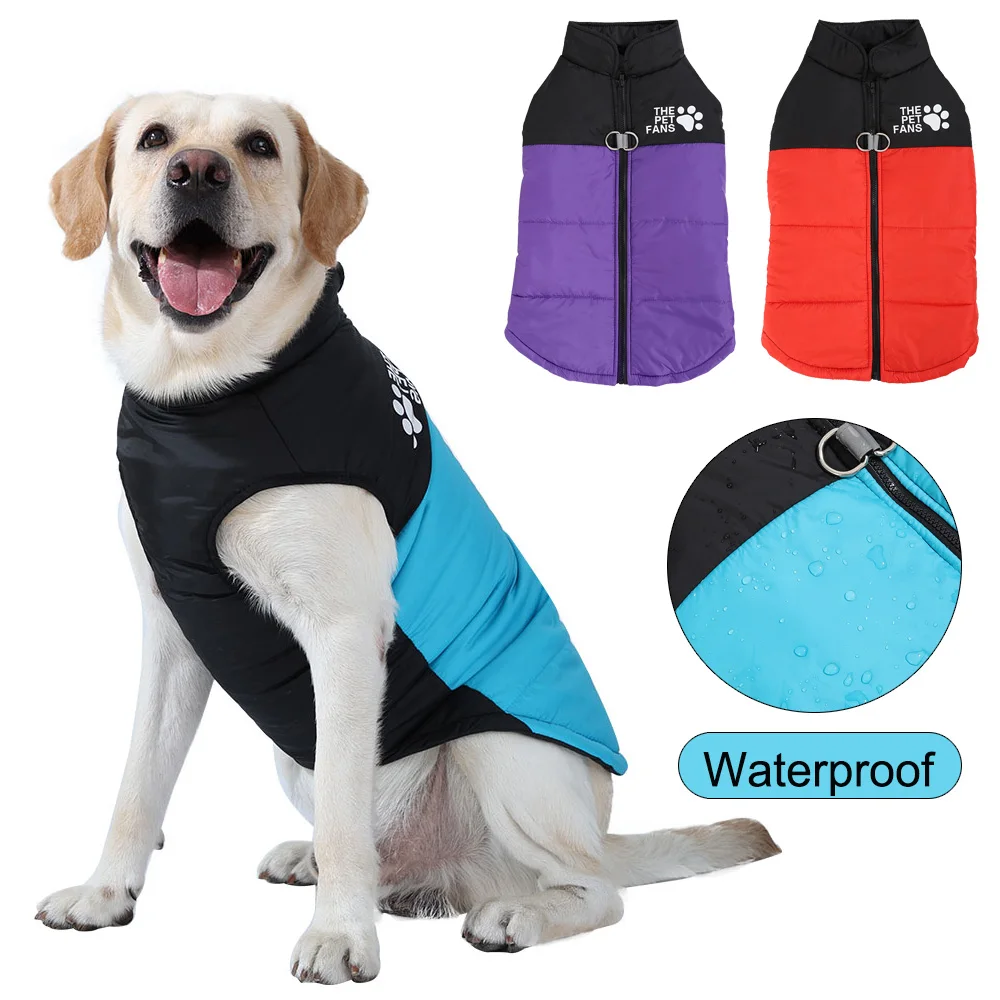 Winter Warme Haustier Hund Jacke Mantel Für Kleine Große Hunde Winter Wasserdichte Welpen Kleidung mit D-ring Golden Retriever Bulldogge Kostüm
