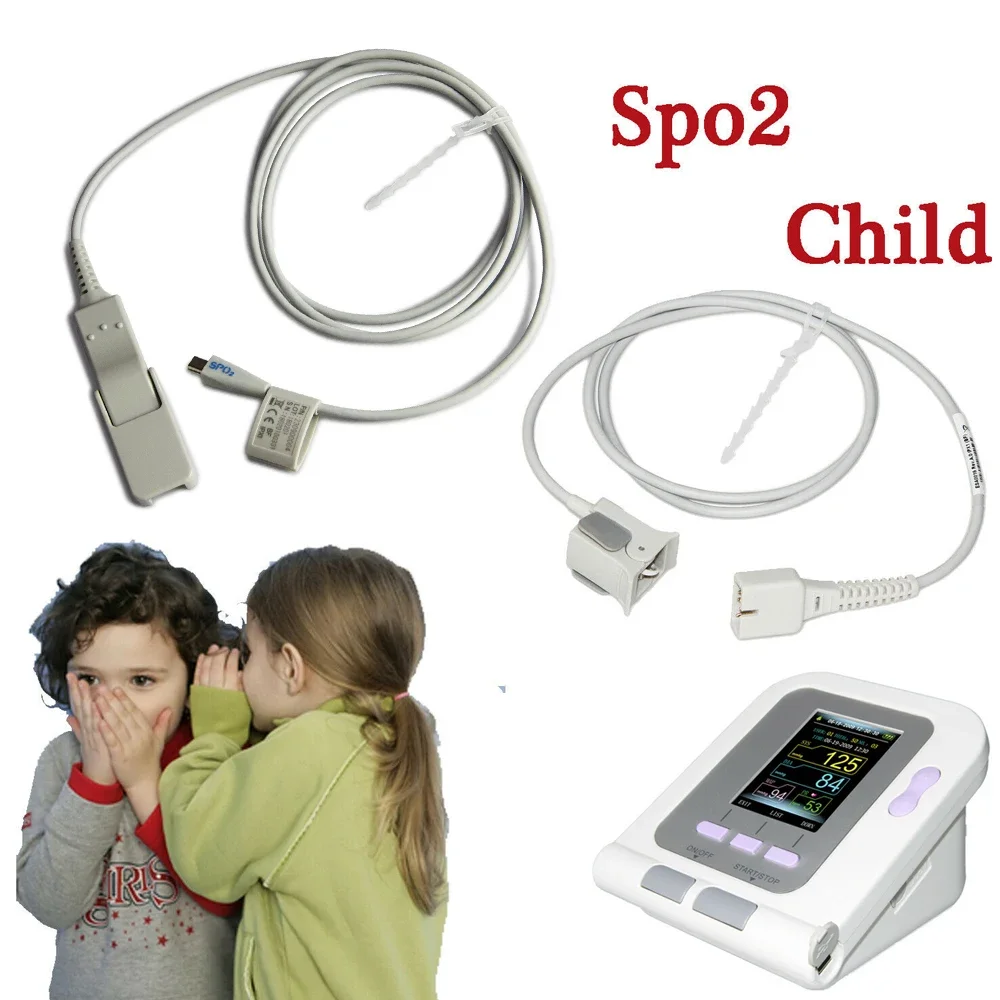 10 Pin USB SPO2 Probe dewasa Paediatric Neonatal Sensor saturasi oksigen darah dokter hewan CONTEC 08A 08C Monitor tekanan darah