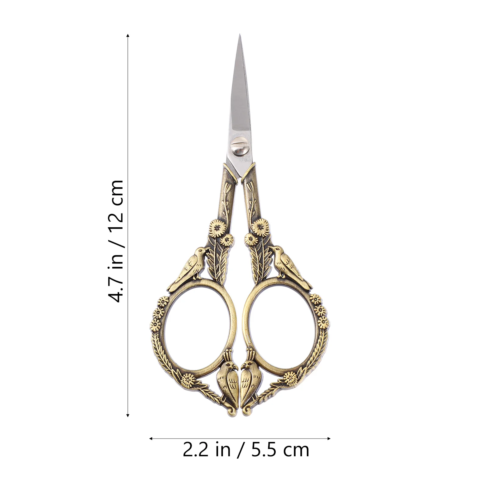 Embroidery Scissor Stainless Steel Heavy-Duty Retro Bird Design Professional Tailor Scissors Sewing Thread Cutter Craft Scissors