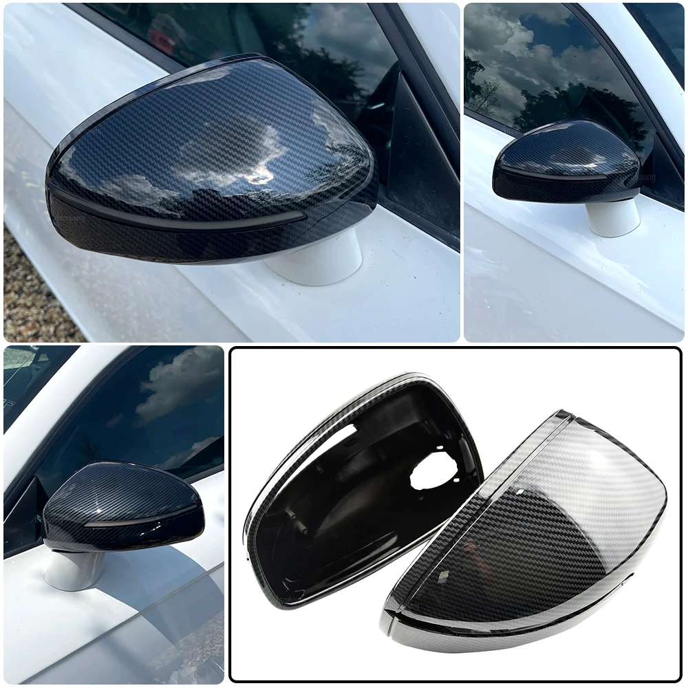 Side Mirror Caps For Audi TT TTS TT RS 8J MK2 07-14, R8 42 07-15 Replacement style Carbon pattern Mirror Cover Covers