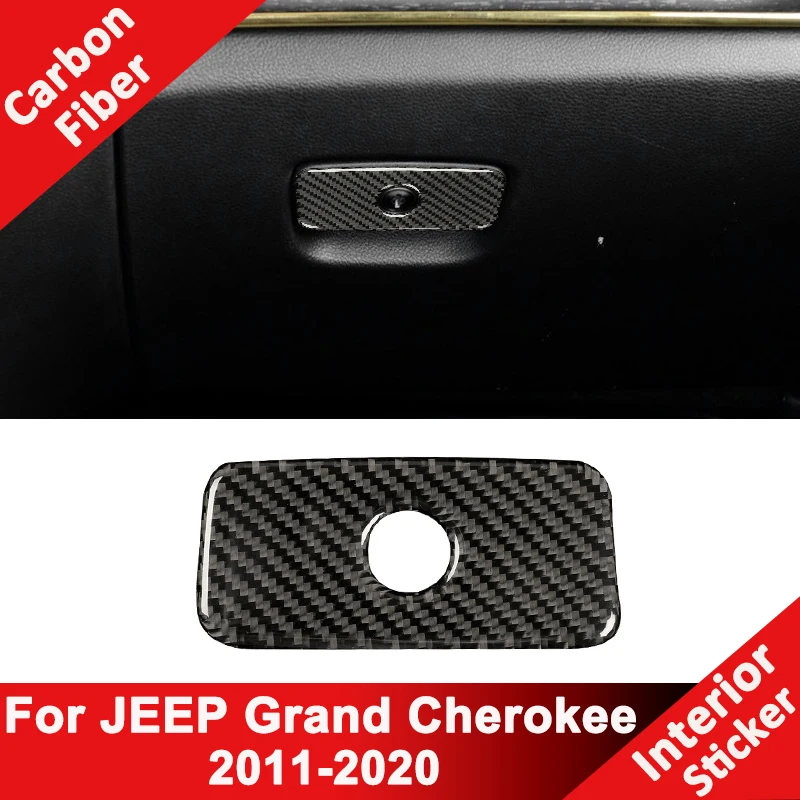 

For JEEP Grand Cherokee 2011-2020 Carbon Fiber Car Co-Pilot Storage Box Switch Panel Decoration Sticker Interior Accessories