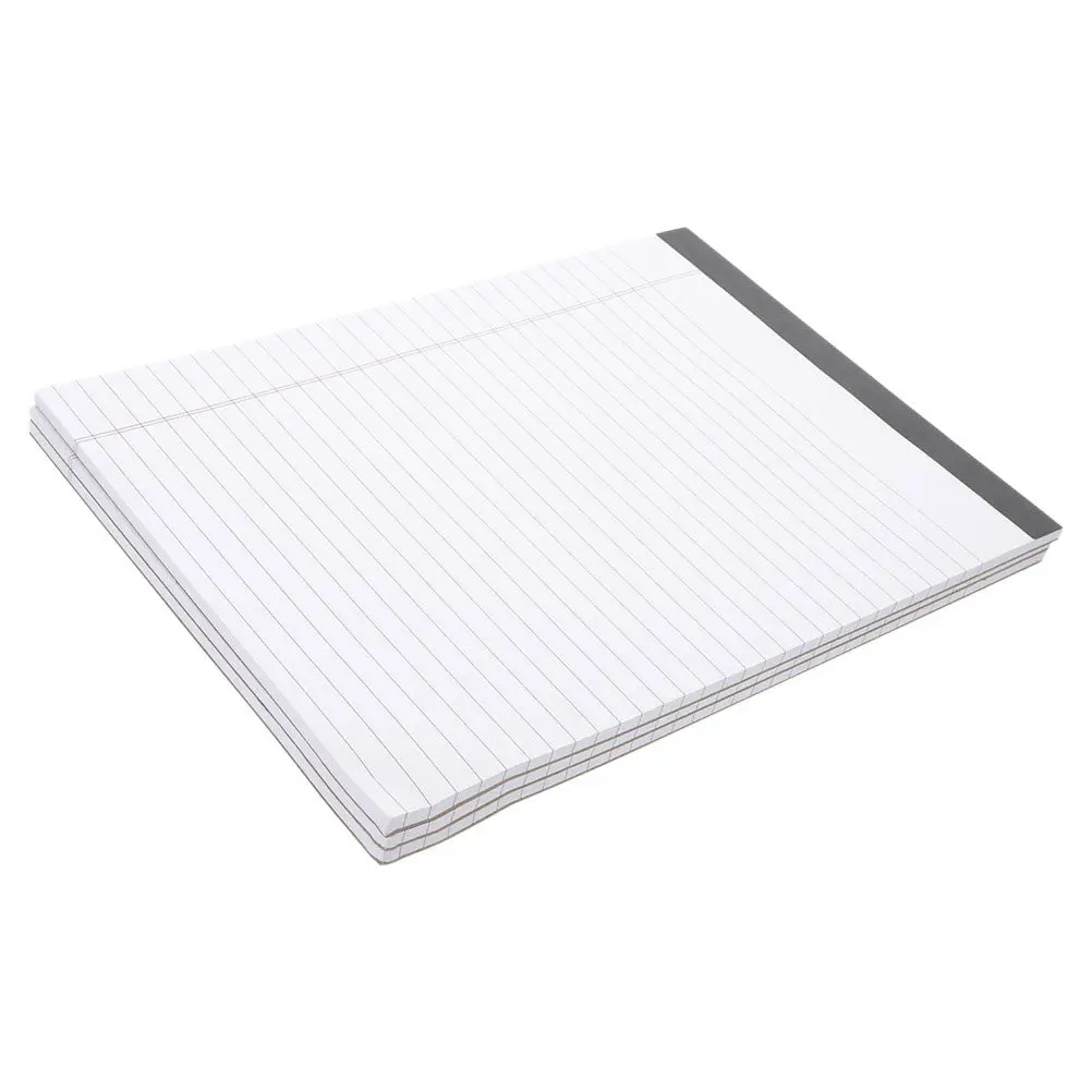 3Pcs A4 Tear Off Notepad Set Lined Memo Pad Thickened Paper Portable Ruled Work Legal Pad for Students Business Note Taking