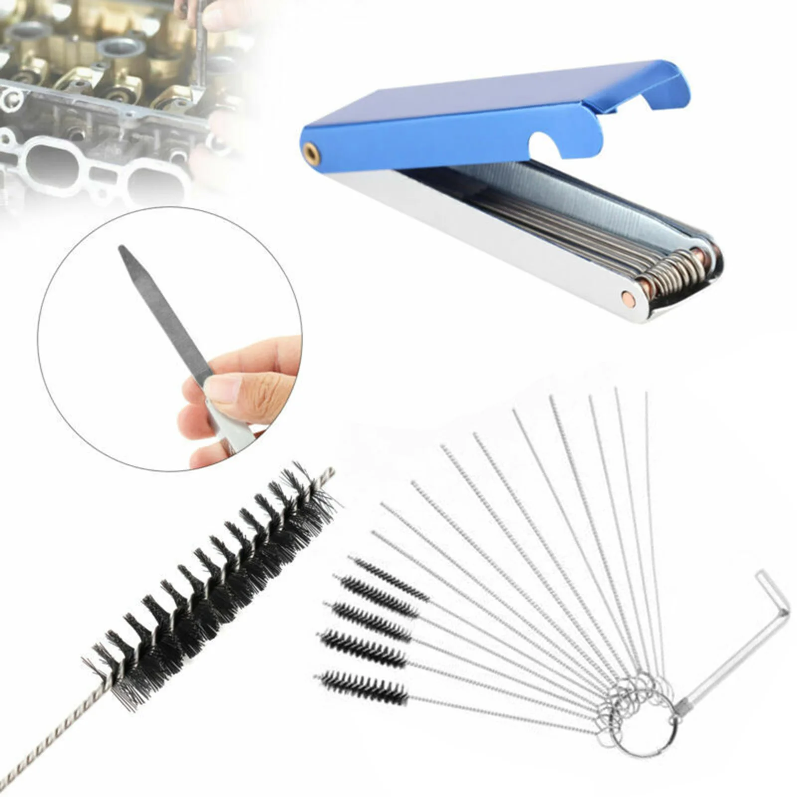 Carburetor Cleaning Tool Parts Popular Portable Stainless Steel 29pcs for atv Carb Jet Wire Cleaner Cleaning Brush
