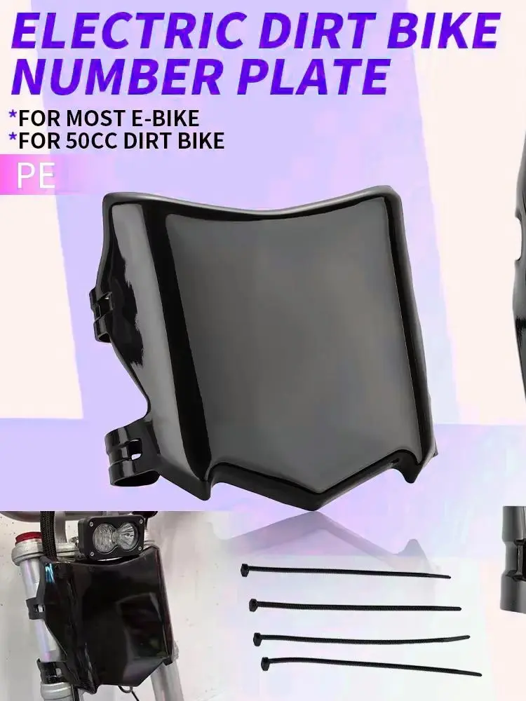 AliExpress NONE For Light Bee X Modified Plastic Front Number Plate License Plates Cover For SUR Pit Dirt Bike Sur Ron for motorcycle Accessorie