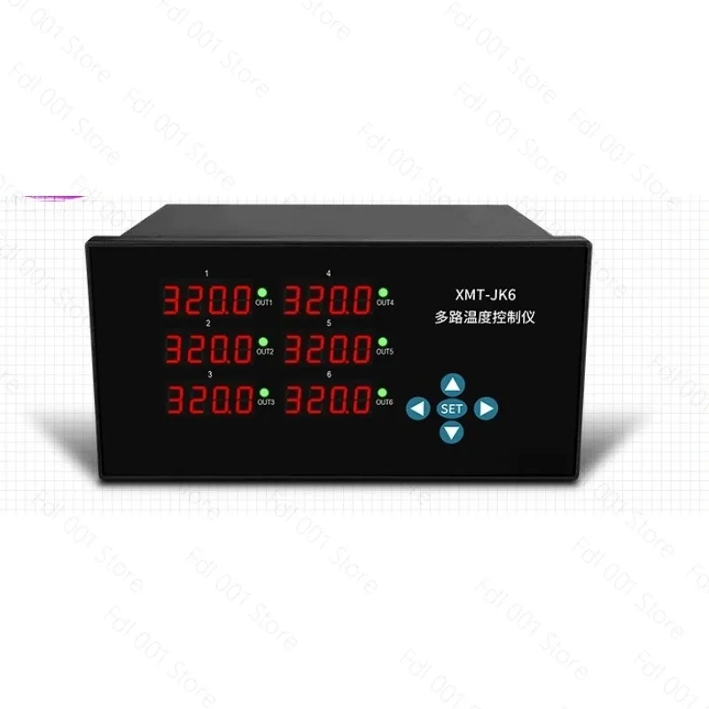 6 Channel PID Temperature-Controlled Meter Computer Monitor Temperature Record Curve With Software 485 Communicate