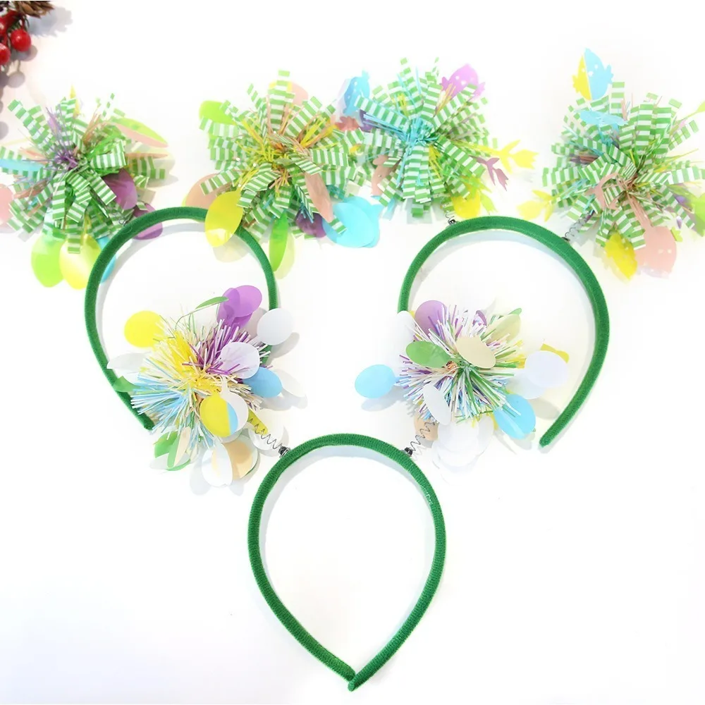 Fashion Animal Happy Easter Style Headband Chicken Rabbit Ear Bunny Rabbit Hair Hoop Headwear Plastic Cartoon Headdress Easter