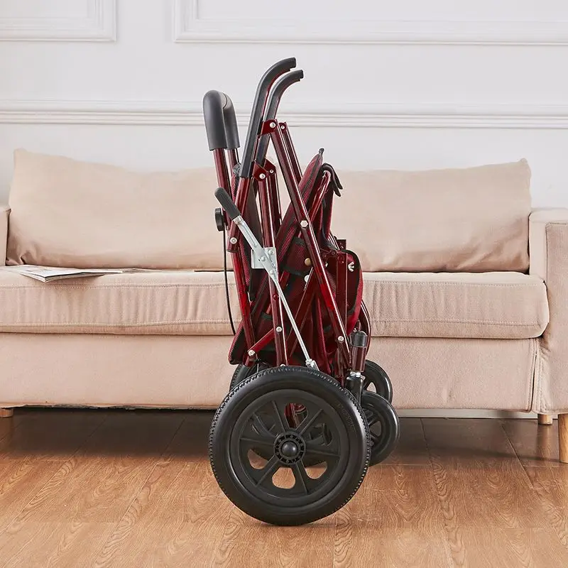 Big Wheel Shopping Cart Seat of the Scooter for the Elderly, Can Sit on the Four Wheel, Help the Elderly to Walk