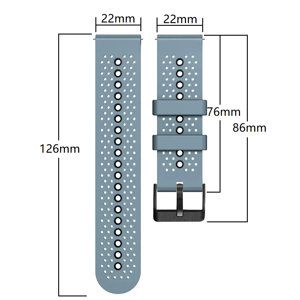 22mm Silicone Watch Strap For Suunto Race / S / Ocean / Vertical Bands Sport Repalcement Wristband For Suunto 9 Peak Pro/ 5 Peak