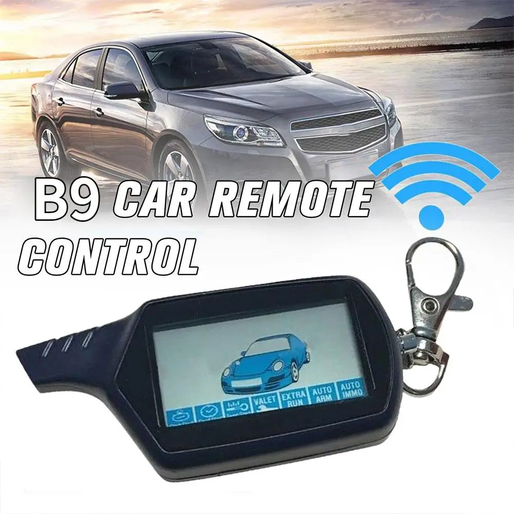 LCD مفتاح التحكم عن بعد أمن السيارة اتجاهين نظام إنذار السيارة ل Twage StarLine B9 للمركبة الروسية X9I2 #4