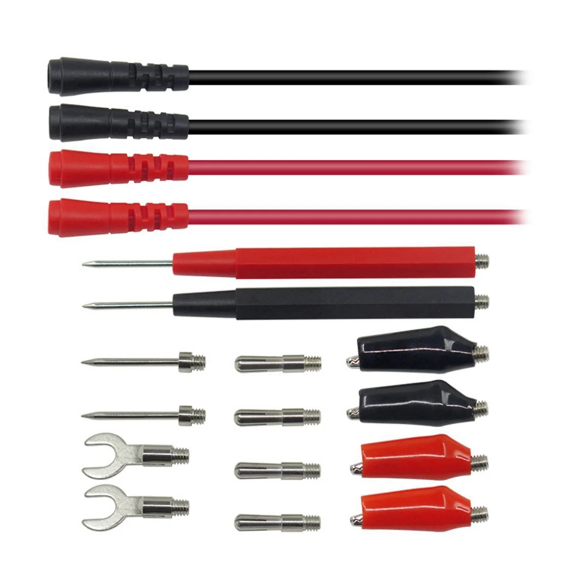 Multimeter Test Leads Kit Replacement Test Wire Set Alligator Clips Banana Plugs Test Probes Banana Plugs for Multimeter