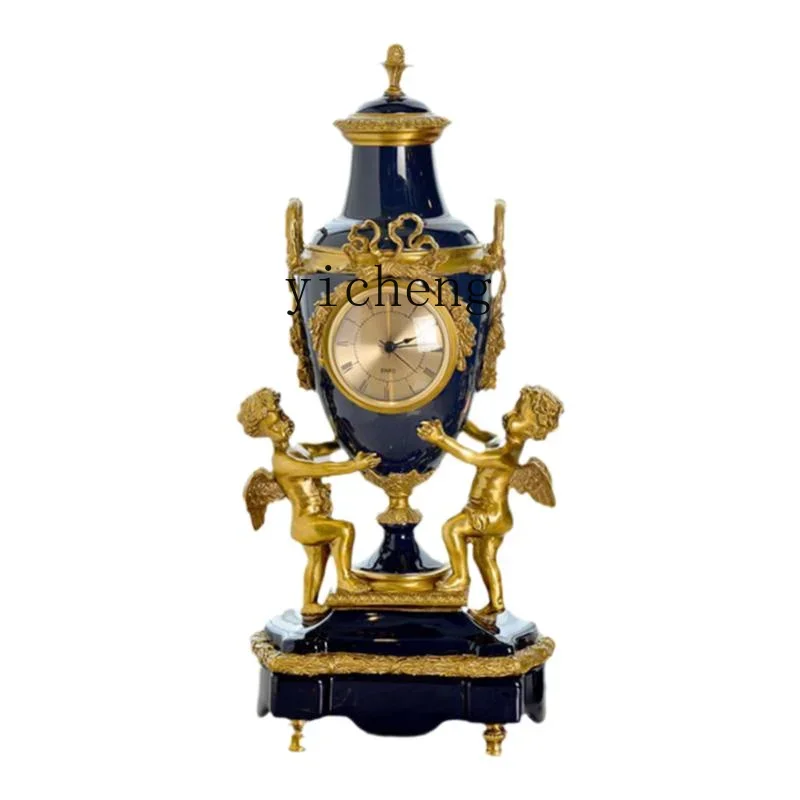 with copper angel clock luxury brass villa home decoration ornament