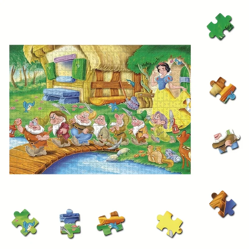 1000 pezzi Puzzle Personaggi dei cartoni animati Biancaneve e Dwarves Puzzle da appendere a parete Gioco per adulti Regalo Gioco interattivo per la famiglia Halloween
