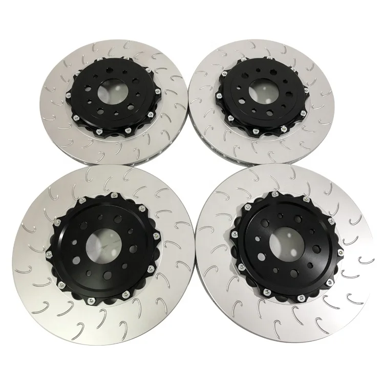 High performance J hook style ventilated floating brake disc