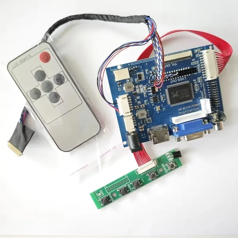 Placa controladora VGA, Kit Compatible con HDMI para B156XW02 V2 B156XW02 V6 B156XW02, pantalla LCD de 15,6 pulgadas, 1366 × 768, 40 pines, Panel LED AV