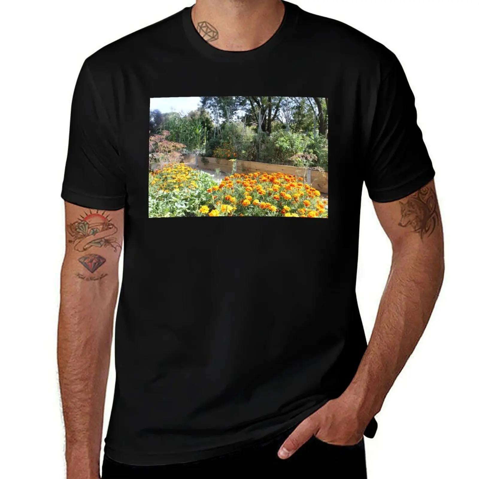Jaci's veggie patch T-Shirt Abstract Pattern Print Top