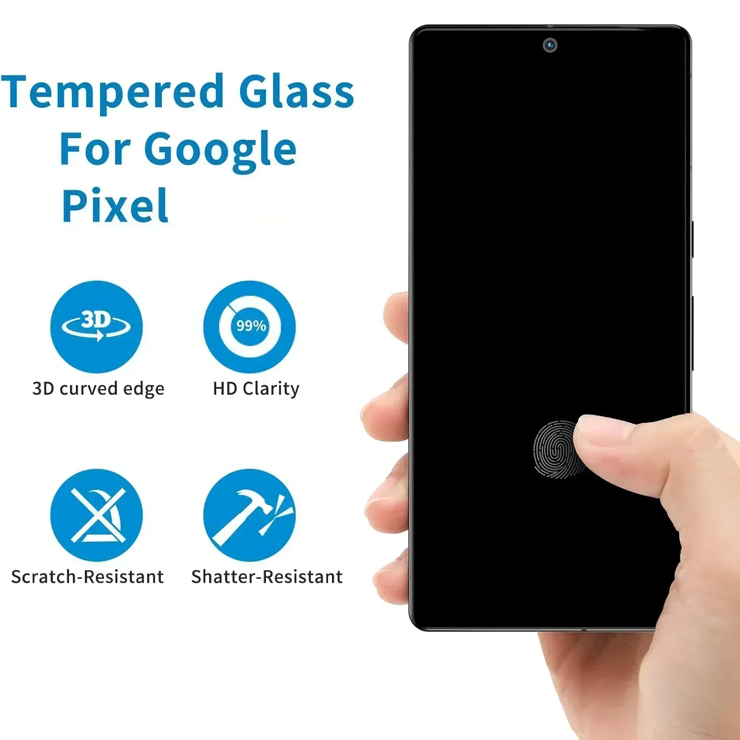 1-3PCS UV Tempered Glass For Google 8 7 6 Pro Full Cover Glue Curing For Pixel 8Pro Screen Protector