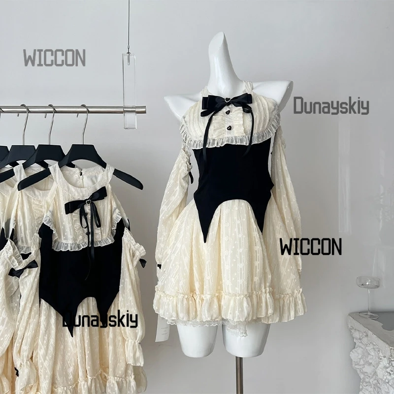 

Jirai Kei French Court Style Lolita Dress Women Girls Cosplay Costumes Kawaii Cute Elegant Party Daily Japanese Halloween