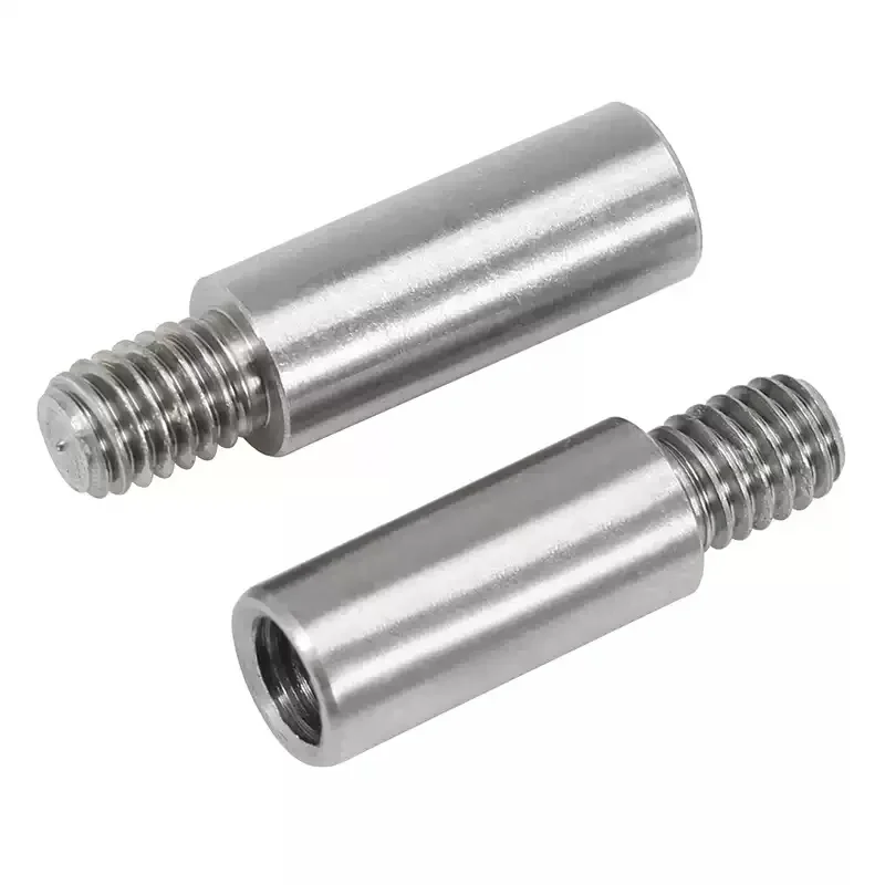 M8 M10*L+12/15mm 304 Stainless Steel Threaded Pillar Round Spacing Screw Single Head Column Length: 15-100 mm
