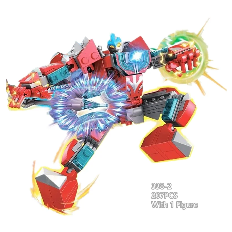 جديد أنيمي سوبر سلسلة اللبنات عمل لعبة أرقام تجميع Mecha روبوت الطوب شيطان الملك مقاتلة أرقام الطوب اللعب ﻿