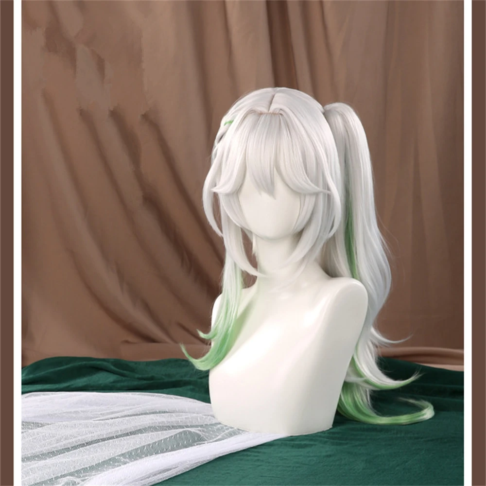 Wig Cosplay Genshin Impact Permainan Cosplay Nahida Wig Rambut Cosplay Natal
