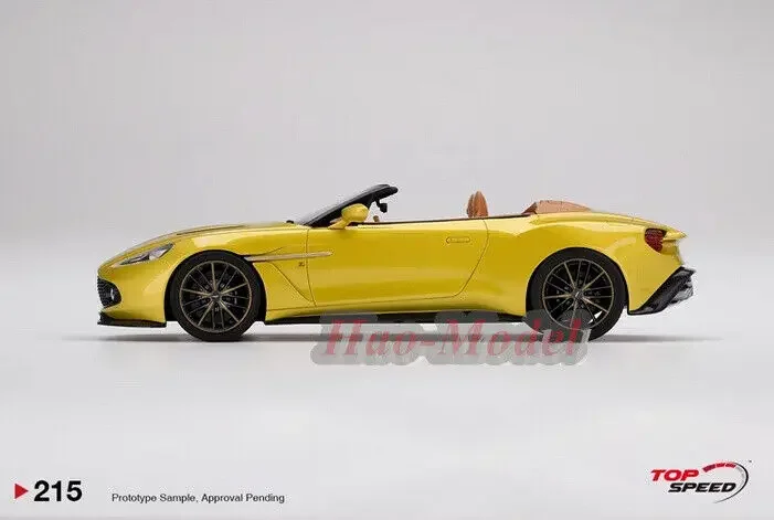 Topspeed 1/18 For Aston Martin Vanquish Zagato Resin Model Car Simulation Toy Boys Birthday Gift Hobby Display Ornaments Yellow