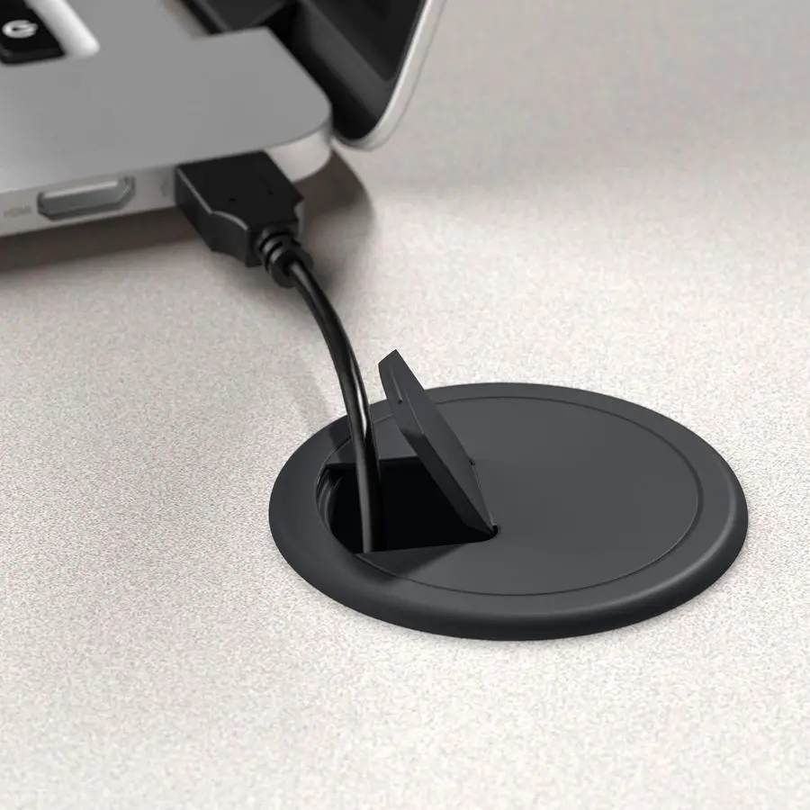 Business Furniture Series A 48W Computer Desk in White Spectrum and Slate, Small Office Table for Home or Professional Workspac