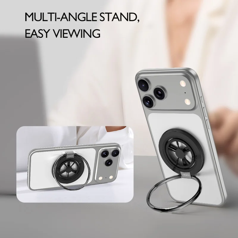 

Magnetic Phone Ring Holder 360° Rotating Finger Grip Stand Dual Ring Spin Edition Universal Metal Kickstand