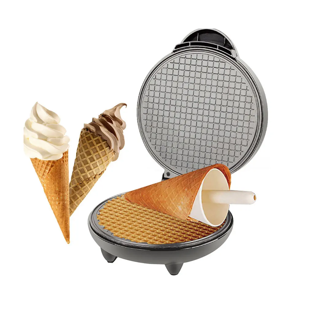 Stainless Steel Electric Waffle Cone Maker Machine Convenient And Practical Enjoy Homemade Waffle As Shown