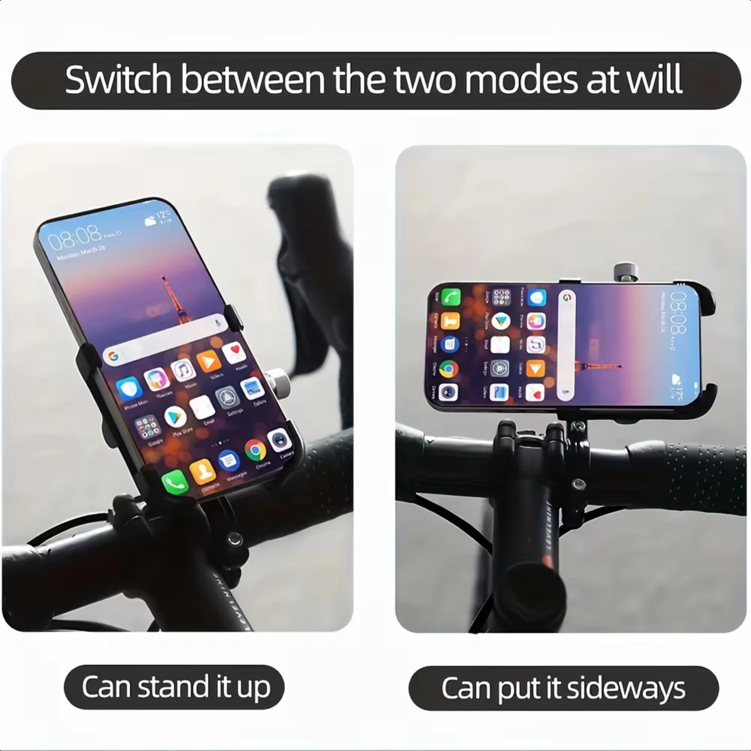 New MTB Phone Mount Stand Bike Mobile Phone Holder  Rotatable Aluminum Adjustable Bicycle Non-slip Cycling Bracke