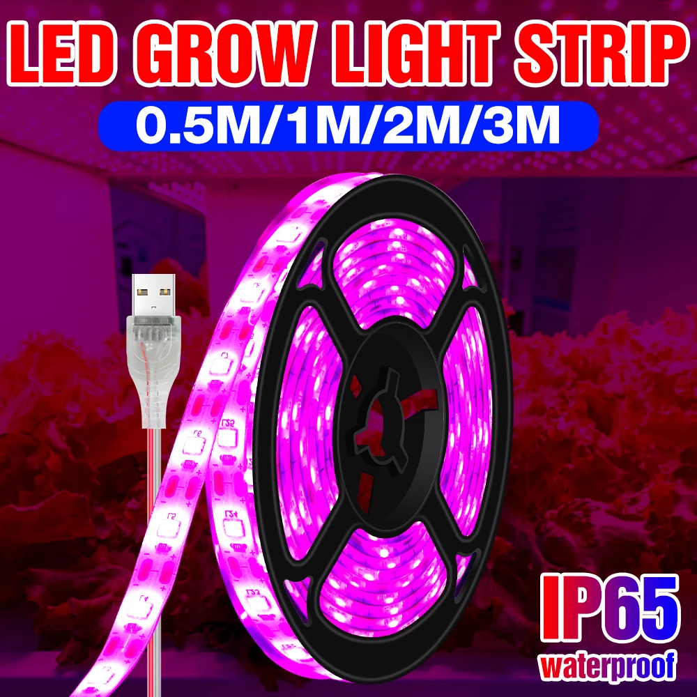 

Full Spectrum Phytolamp LED Grow Light Strip USB Phyto Lamp Led Plant Fitolamp Hydroponic Greenhouse Seedlings Growth Lighting