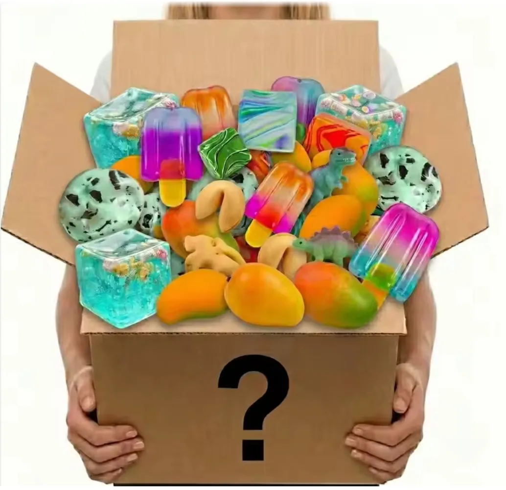 Random Cute Slow Rise Squishy Blind Box Series, Sensory Fidget Stress Ball, Collectible Surprise Toy Gift for Kids & Adults