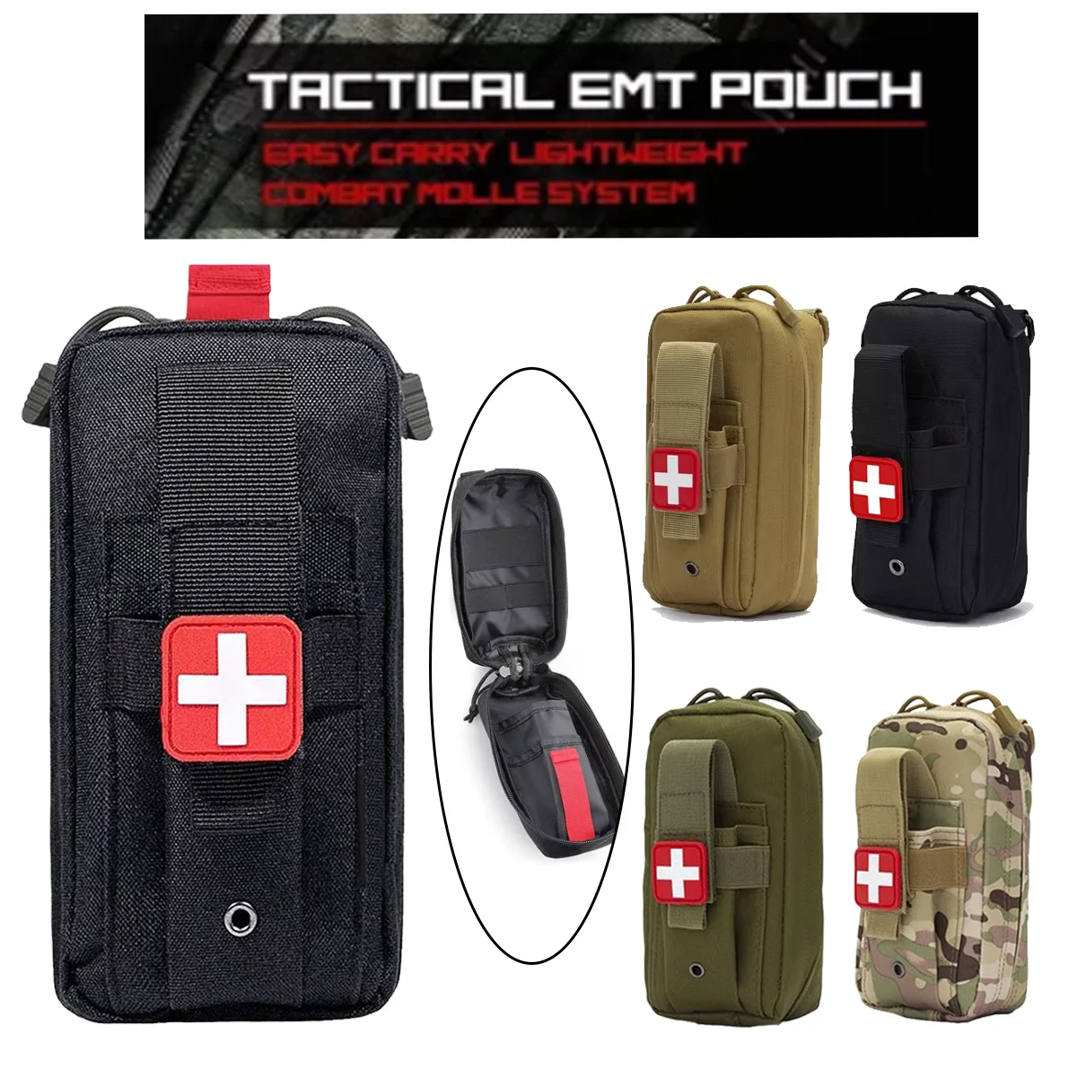 

Tactical Outdoor Hunting Survival Bags First Aid Kit Pouch Sports Travel Hiking Camping EDC Tool Waist Pack Bag Accessories