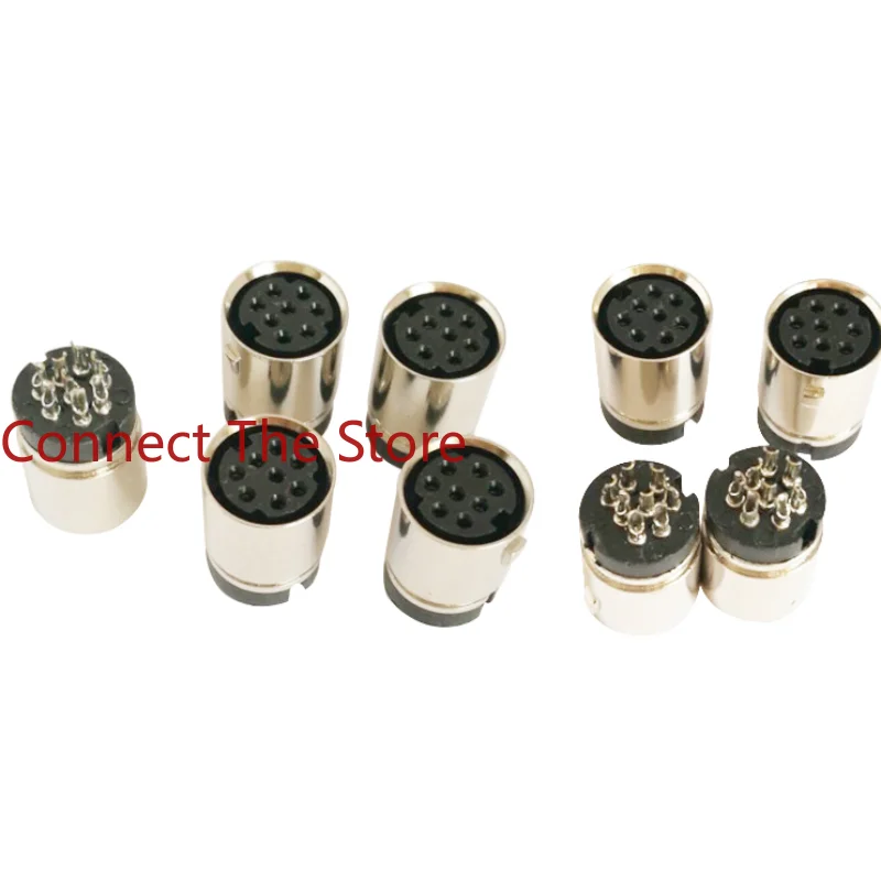 3PCS Supply MINI DIN 8P Injection Molded Female Assembly 8-piece LOCK  Self-locking  Connector  Seat