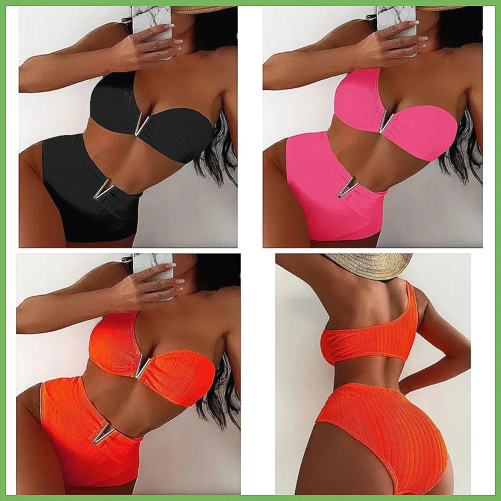 

Sexy Black Brazilian Bikini Set 2026 - High Waist Push Up Swimsuit for Women, Beach Bathing Suits(74 characters)