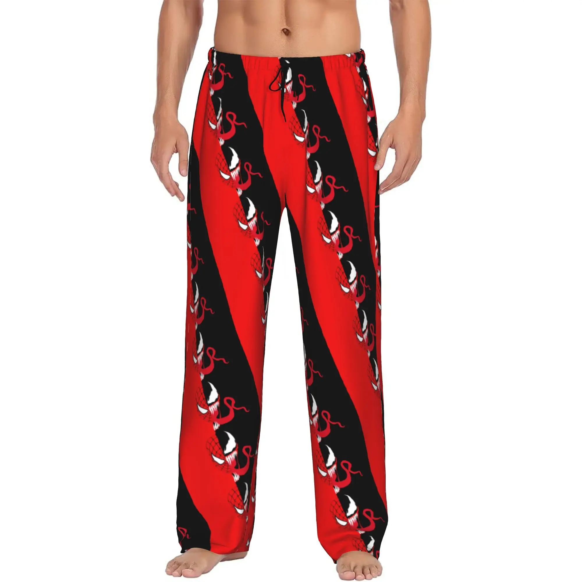 

Custom Men's Comic Wallpaper V-Venom Pajama Pants Printed Sleep Sleepwear Bottoms with Pockets