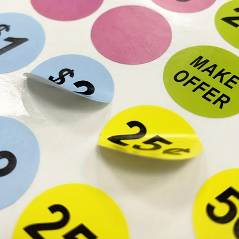 5 قطع من 700 ملصقًا لتسعير المرآب بسعر مسبقًا - ملصقات البيع بالتجزئة في السوق - ملصقات متينة لإدارة الأسعار والمخزون #6