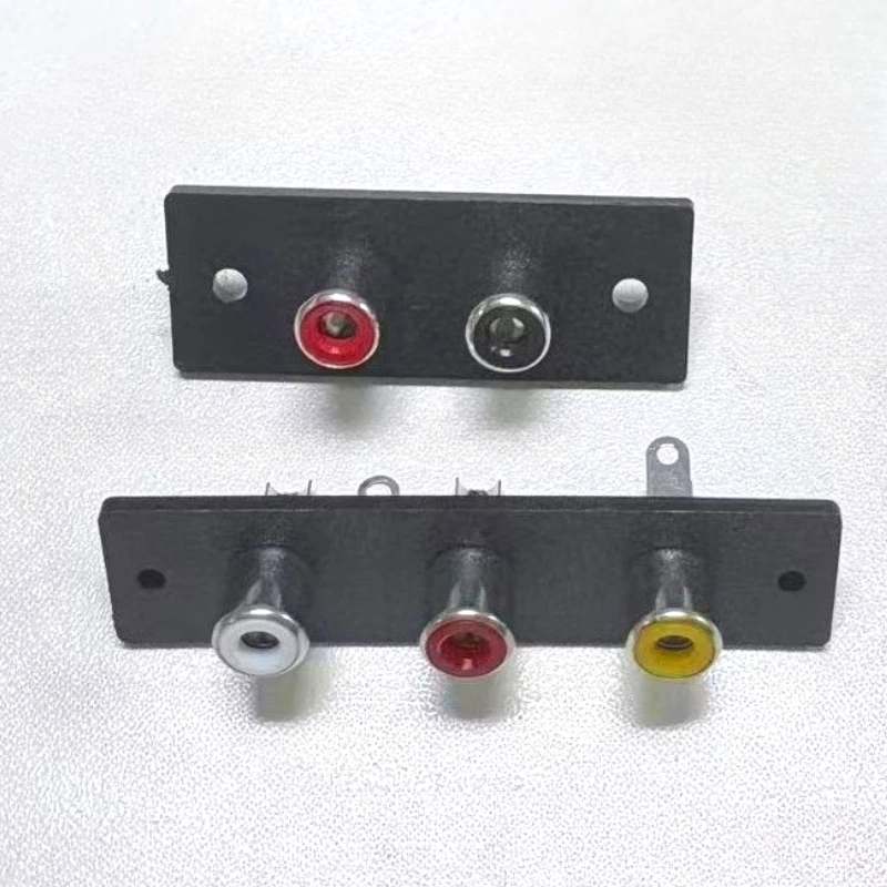 5PCS 2 Way 3 Way Terminal Panel Plate Input Phono Chassis Socket Audio AV Adapter