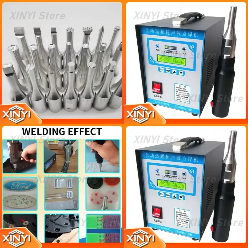 Plastic Welder 28kHz 700W with Three Nozzles Spot Welding Machine AC 110V/220V Ultrasonic Welding Equipment for Plastic