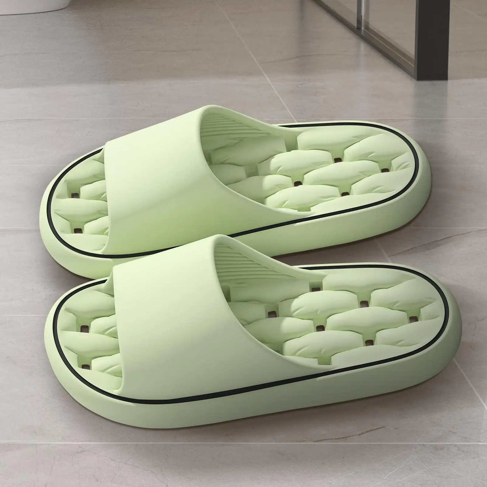 

Bathing Slippers Summer Bathing Shoes For Women And Men Quick-Drying Ergonomic Sandals With Thick Sole For Travel Pool Swimming