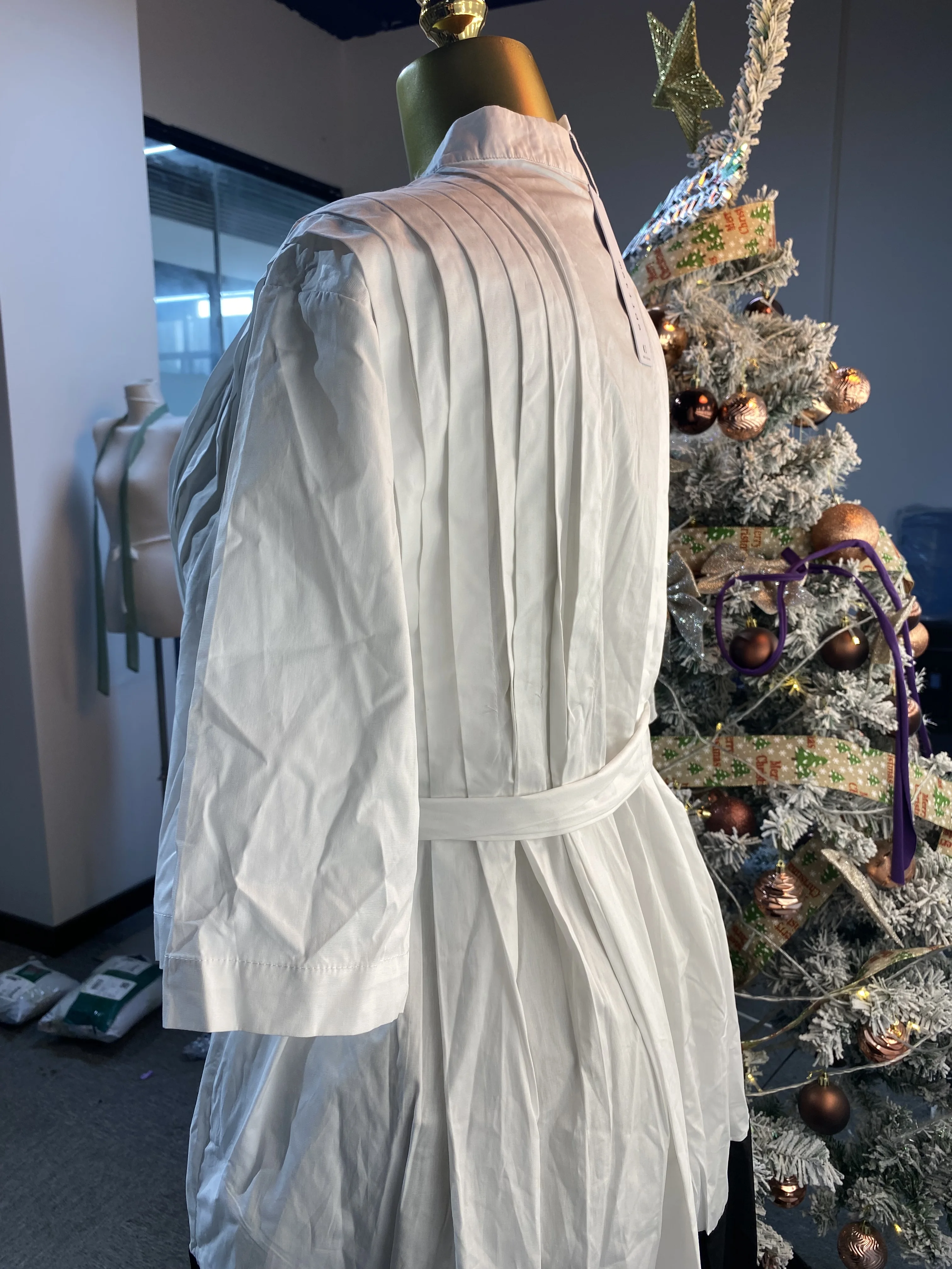 Venta al por mayor nuevo 2025 mujeres coreanas verano elegante suelto algodón y lino camisa larga con botones dress-GZMM069