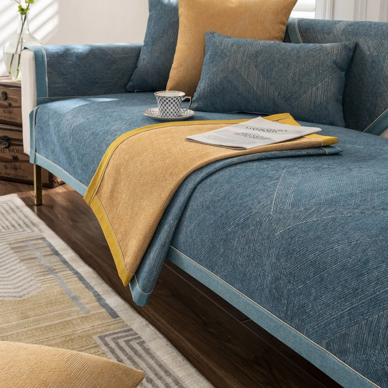 Chenille Modern Simple Sofa Cover Four Seasons Universal Living Room Thickening Non-Slip Sofa Cushion Cover Furniture Dust Cover
