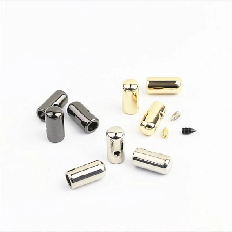 10pcs/50pcs new luggage handbag hardware accessories leather pendant buckle rope end metal plug