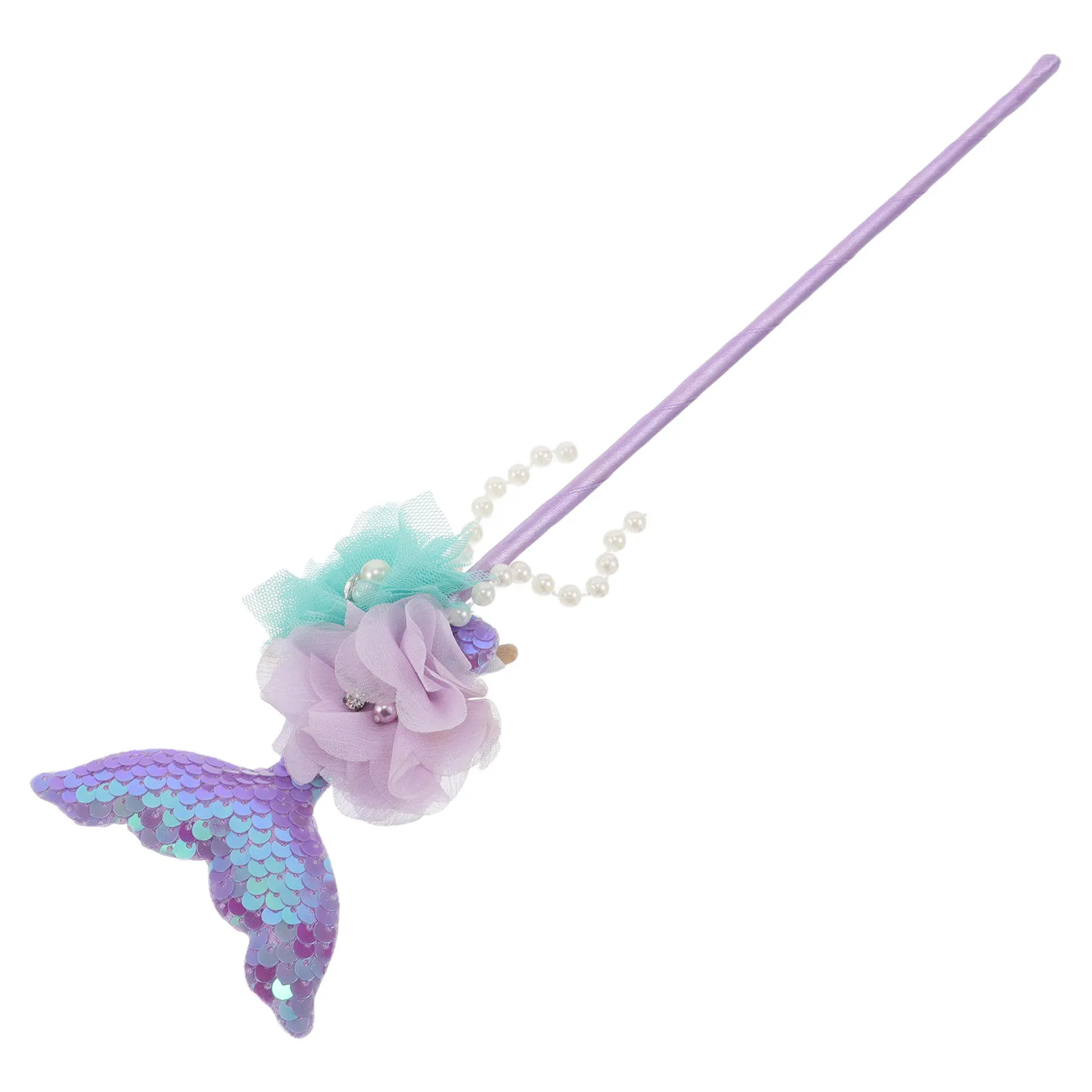 

Children's Mermaid Tail Wand Adorned with Elegant Shell Flower for Stage Performance Party Decorations Mermaid Birthday Favor