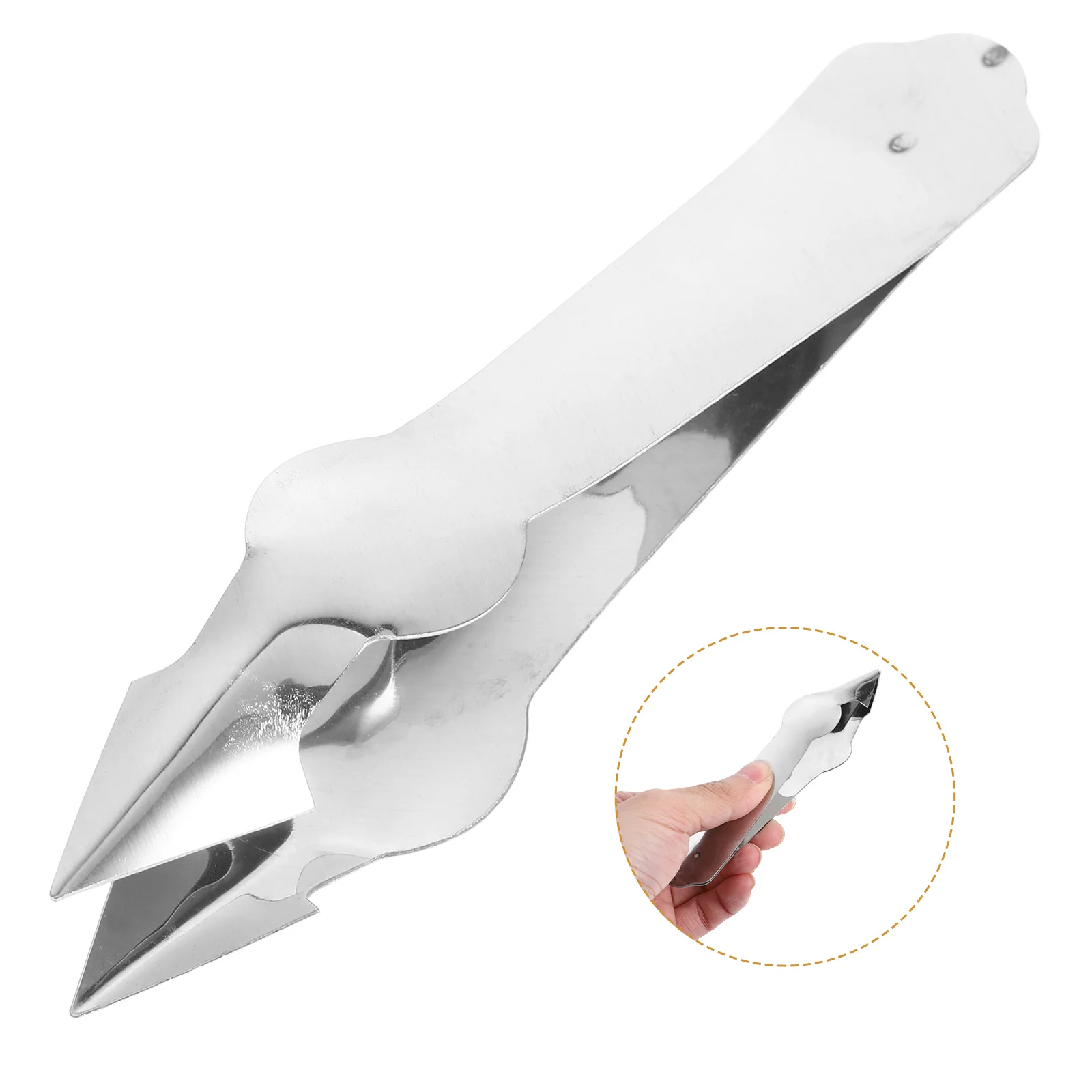 

Stainless Steel Pineapple Peeler Core Remover Kitchen Tool Fresh Fruit Cutter Outdoor Camping Travel Use (Silver)