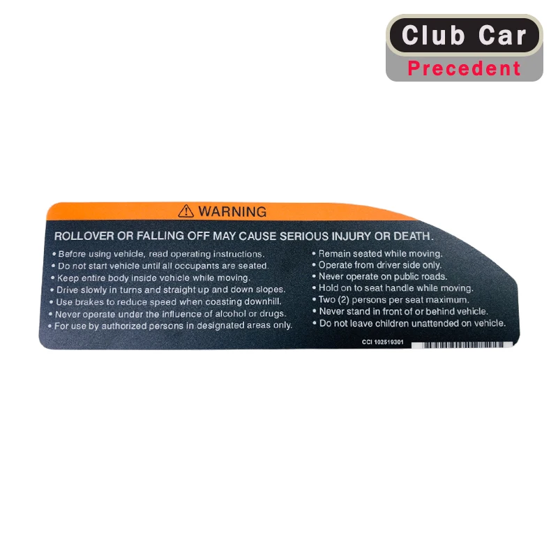 Golf Cart Dashboard decal Dashboard Stickers For Club Car Precedent OEM 102519301